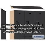 15" Wide Double Tier Designer Wood Locker - 3 Wide - 6 Feet High - 18" Deep by Salsbury - Image 35