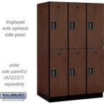 15" Wide Double Tier Designer Wood Locker - 3 Wide - 6 Feet High - 24" Deep by Salsbury - Image 22