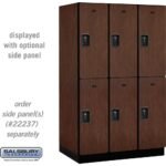 15" Wide Double Tier Designer Wood Locker - 3 Wide - 6 Feet High - 24" Deep by Salsbury - Image 23