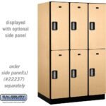 15" Wide Double Tier Designer Wood Locker - 3 Wide - 6 Feet High - 24" Deep by Salsbury - Image 29