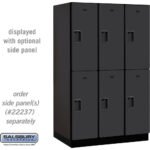 15" Wide Double Tier Designer Wood Locker - 3 Wide - 6 Feet High - 24" Deep by Salsbury