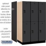 15" Wide Double Tier Designer Wood Locker - 3 Wide - 6 Feet High - 24" Deep by Salsbury - Image 31