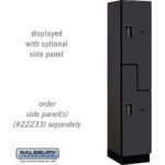 15" Wide Double Tier 'S' Style Designer Wood Locker - 1 Wide - 6 Feet High - 18" Deep by Salsbury - Image 2
