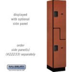 15" Wide Double Tier 'S' Style Designer Wood Locker - 1 Wide - 6 Feet High - 18" Deep by Salsbury - Image 11