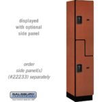 15" Wide Double Tier 'S' Style Designer Wood Locker - 1 Wide - 6 Feet High - 18" Deep by Salsbury - Image 13