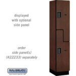 15" Wide Double Tier 'S' Style Designer Wood Locker - 1 Wide - 6 Feet High - 18" Deep by Salsbury - Image 22