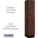 15" Wide Double Tier 'S' Style Designer Wood Locker - 1 Wide - 6 Feet High - 18" Deep by Salsbury - Image 25