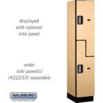 15" Wide Double Tier 'S' Style Designer Wood Locker - 1 Wide - 6 Feet High - 18" Deep by Salsbury - Image 29