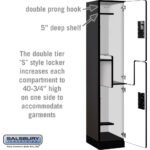 15" Wide Double Tier 'S' Style Designer Wood Locker - 1 Wide - 6 Feet High - 18" Deep by Salsbury - Image 32