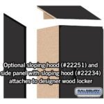 15" Wide Double Tier 'S' Style Designer Wood Locker - 1 Wide - 6 Feet High - 18" Deep by Salsbury - Image 35