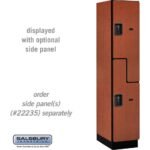 15" Wide Double Tier 'S' Style Designer Wood Locker - 1 Wide - 6 Feet High - 21" Deep by Salsbury - Image 13