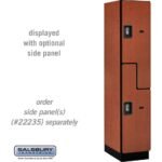 15" Wide Double Tier 'S' Style Designer Wood Locker - 1 Wide - 6 Feet High - 21" Deep by Salsbury - Image 15