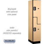 15" Wide Double Tier 'S' Style Designer Wood Locker - 1 Wide - 6 Feet High - 21" Deep by Salsbury - Image 29