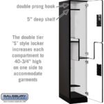 15" Wide Double Tier 'S' Style Designer Wood Locker - 1 Wide - 6 Feet High - 21" Deep by Salsbury - Image 32