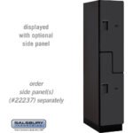 15" Wide Double Tier 'S' Style Designer Wood Locker - 1 Wide - 6 Feet High - 24" Deep by Salsbury