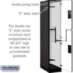 15" Wide Double Tier 'S' Style Designer Wood Locker - 1 Wide - 6 Feet High - 24" Deep by Salsbury - Image 32