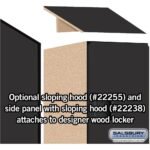 15" Wide Double Tier 'S' Style Designer Wood Locker - 1 Wide - 6 Feet High - 24" Deep by Salsbury - Image 35