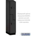 15" Wide Double Tier 'S' Style Designer Wood Locker - 1 Wide - 6 Feet High - 24" Deep by Salsbury - Image 36