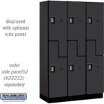 15" Wide Double Tier 'S' Style Designer Wood Locker - 3 Wide - 6 Feet High - 18" Deep by Salsbury - Image 5
