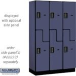 15" Wide Double Tier 'S' Style Designer Wood Locker - 3 Wide - 6 Feet High - 18" Deep by Salsbury - Image 7