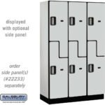 15" Wide Double Tier 'S' Style Designer Wood Locker - 3 Wide - 6 Feet High - 18" Deep by Salsbury - Image 19
