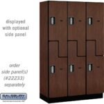 15" Wide Double Tier 'S' Style Designer Wood Locker - 3 Wide - 6 Feet High - 18" Deep by Salsbury - Image 24