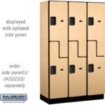 15" Wide Double Tier 'S' Style Designer Wood Locker - 3 Wide - 6 Feet High - 18" Deep by Salsbury - Image 26