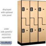 15" Wide Double Tier 'S' Style Designer Wood Locker - 3 Wide - 6 Feet High - 18" Deep by Salsbury - Image 29