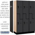 15" Wide Double Tier 'S' Style Designer Wood Locker - 3 Wide - 6 Feet High - 18" Deep by Salsbury - Image 31