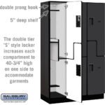 15" Wide Double Tier 'S' Style Designer Wood Locker - 3 Wide - 6 Feet High - 18" Deep by Salsbury - Image 32