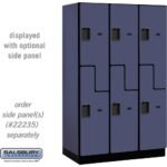 15" Wide Double Tier 'S' Style Designer Wood Locker - 3 Wide - 6 Feet High - 21" Deep by Salsbury - Image 6