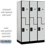 15" Wide Double Tier 'S' Style Designer Wood Locker - 3 Wide - 6 Feet High - 21" Deep by Salsbury - Image 16