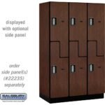 15" Wide Double Tier 'S' Style Designer Wood Locker - 3 Wide - 6 Feet High - 21" Deep by Salsbury - Image 24