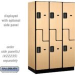 15" Wide Double Tier 'S' Style Designer Wood Locker - 3 Wide - 6 Feet High - 21" Deep by Salsbury - Image 27