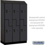 15" Wide Double Tier 'S' Style Designer Wood Locker - 3 Wide - 6 Feet High - 21" Deep by Salsbury - Image 36