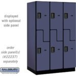 15" Wide Double Tier 'S' Style Designer Wood Locker - 3 Wide - 6 Feet High - 24" Deep by Salsbury - Image 7
