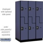 15" Wide Double Tier 'S' Style Designer Wood Locker - 3 Wide - 6 Feet High - 24" Deep by Salsbury - Image 10