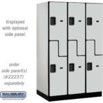 15" Wide Double Tier 'S' Style Designer Wood Locker - 3 Wide - 6 Feet High - 24" Deep by Salsbury - Image 16
