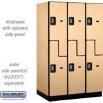15" Wide Double Tier 'S' Style Designer Wood Locker - 3 Wide - 6 Feet High - 24" Deep by Salsbury - Image 30