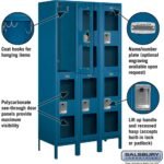 15" Wide Double Tier See-Through Metal Locker - 3 Wide - 6 Feet High - 18" Deep by Salsbury - Image 7