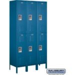 15" Wide Double Tier Standard Metal Locker - 3 Wide - 6 Feet High - 15" Deep by Salsbury - Image 2