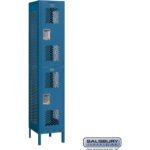 15" Wide Double Tier Vented Metal Locker - 1 Wide - 6 Feet High - 18" Deep by Salsbury - Image 2