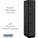 15" Wide Four Tier Designer Wood Locker - 1 Wide - 6 Feet High - 24" Deep by Salsbury - Image 3