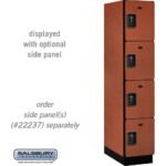 15" Wide Four Tier Designer Wood Locker - 1 Wide - 6 Feet High - 24" Deep by Salsbury - Image 13