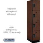 15" Wide Four Tier Designer Wood Locker - 1 Wide - 6 Feet High - 24" Deep by Salsbury - Image 21