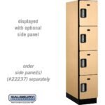 15" Wide Four Tier Designer Wood Locker - 1 Wide - 6 Feet High - 24" Deep by Salsbury - Image 29