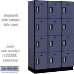 15" Wide Four Tier Designer Wood Locker - 3 Wide - 6 Feet High - 18" Deep by Salsbury - Image 9