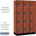15" Wide Four Tier Designer Wood Locker - 3 Wide - 6 Feet High - 18" Deep by Salsbury - Image 14