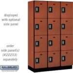 15" Wide Four Tier Designer Wood Locker - 3 Wide - 6 Feet High - 18" Deep by Salsbury - Image 15