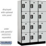 15" Wide Four Tier Designer Wood Locker - 3 Wide - 6 Feet High - 18" Deep by Salsbury - Image 19